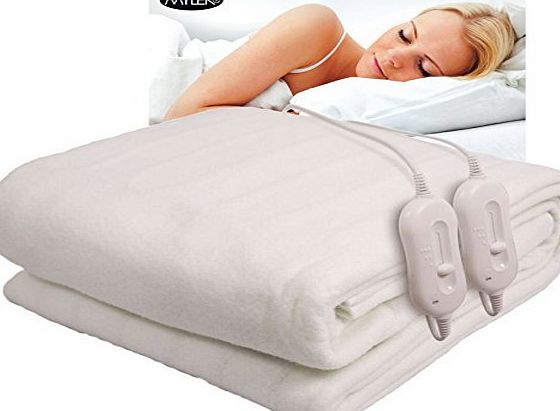 SDO Fully Fitted King Size Electric Blanket Mattress Cover (3 Heat Settings with Dual Controls)