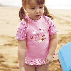 Seafolly Girl Confetti Baby Sunvest Set - Pink