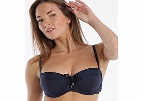 Goddess D Cup Pleated Bustier - Indigo
