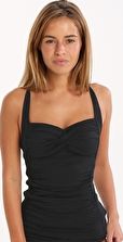 Seafolly, 1295[^]253174 Goddess Twist Halter Singlet - Black