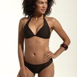 Seafolly Matt Separates Padded 70s Halter - Dark Chocolate