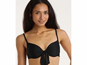 Seafolly Matt Separates Tie Front Booster Bra - Black