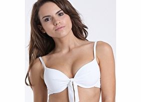 Seafolly Matt Separates Tie Front Booster Bra - White