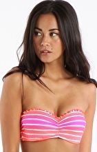 Seafolly, 1295[^]228577 Miami Stripe Bustier Bandeau - Neon Melon