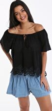 Seafolly, 1295[^]276755 Summer Love Beach Smock Top - Black