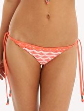 Seafolly, 1295[^]271549 Tidal Wave Brazilian Tie Side Pant - Nectarine