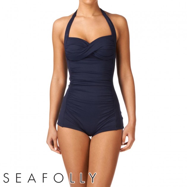 Womens Seafolly Goddess Boyleg Maillot Swimsuit