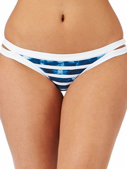 Seafolly Womens Seafolly Inked Stripe Brazillian Bikini