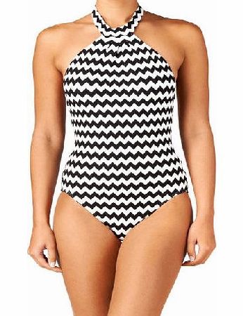 Seafolly Womens Seafolly Mod Club High Neck Swimsuit -