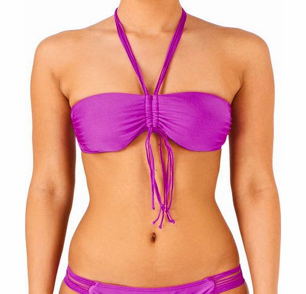 Seafolly Womens Seafolly Shimmer Bandeau Bustier Bikini