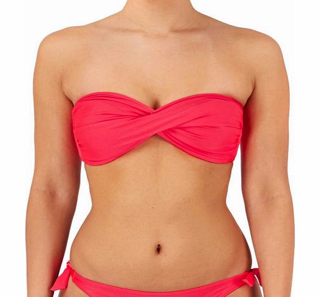 Seafolly Womens Seafolly Shimmer Twist Bandeau Bikini