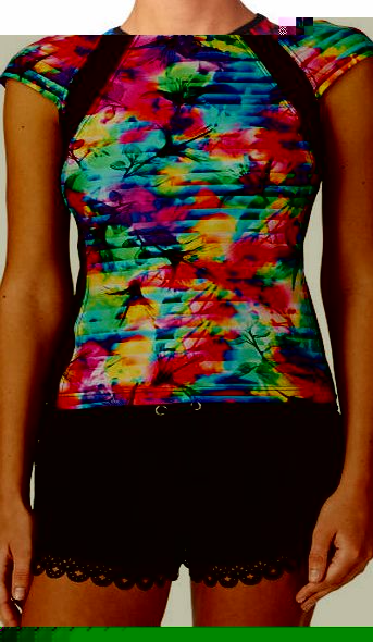 Seafolly Womens Seafolly Sonic Bloom Sunvest Rash Vest -