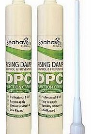 Seahaven Limited 2 X Damp Proofing Course Cream - DPC Injection Rising Damp Treatment Control