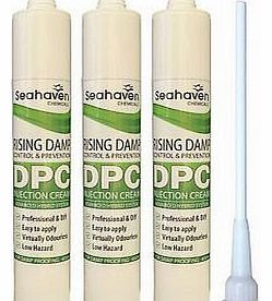 Seahaven Limited 3 X Damp Proofing Course Cream - DPC Injection Rising Damp Treatment Control