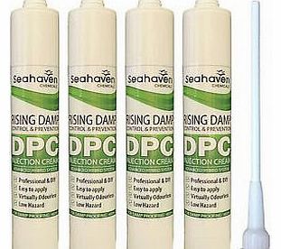Seahaven Limited 4 X Damp Proofing Course Cream - DPC Injection Rising Damp Treatment Control
