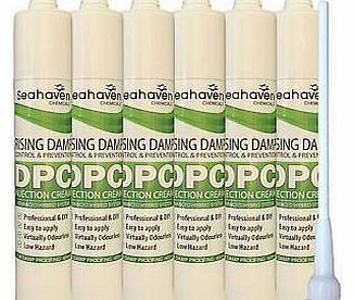 6 X Damp Proofing Course Cream - DPC Injection Rising Damp Treatment Control