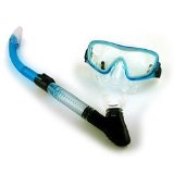 Seakodive Crystal View Snorkelling Mask and Atlantis Drain Snorkel - YELLOW