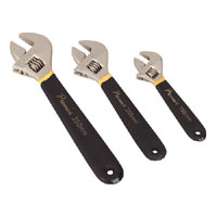 Sealey Adjustable Spanner Set 3pc Ni-Fe Finish