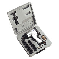 Air Impact Wrench Kit with Sockets 1/2andquotSq Drive