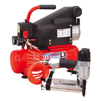 Sealey Air Nail Gun Kit including Compressor, Hose and Nail Gun/Stapler