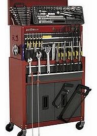 AP2200BBCOMBO Tool Chest Combination 6 Drawer with Ball Bearing Runners - Red/Grey & 128pc Tool Kit