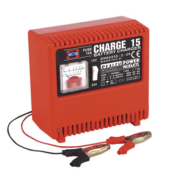 Sealey Battery Charger 12/24v 230v CHARGE15