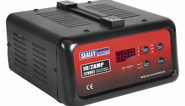 Sealey Battery Charger Electronic Digital 10Amp 12V