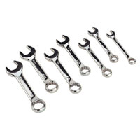 Sealey Combination Spanner Set Stubby 7pc Imperial