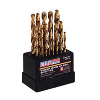 Sealey Drill Bit Set 19pc Titanium Coated Metric