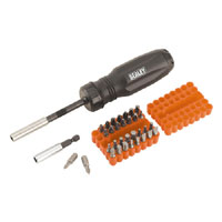 SEALEY Gearless Screwdriver Comes With 33 Piece Bit Set