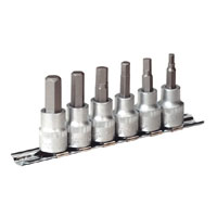 Sealey Hex Key Socket Set 6pc 3/8andquotSq Drive Metric