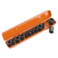 Sealey Impact Socket Set 13pc 3/8andquotSq Drive Metric/Imperial