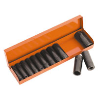 Sealey Impact Socket Set 13pc Deep 3/8andquotSq Drive Metric/Imperial