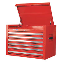 Red 6 Drawer Top Chest