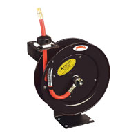 Sealey Retractable Air Hose Metal Reel 8mtr andOslash;10mm ID Rubber Hose