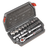Sealey Socket Set 23pc 1/2andquotSq Drive Metric