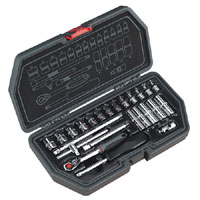Sealey Socket Set 24pc 1/4andquotSq Drive Metric