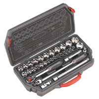 Sealey Socket Set 33pc 1/2andquotSq Drive Metric
