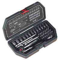 Sealey Socket Set 40pc 1/4andquotSq Drive Metric