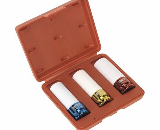 Sealey SX031 Alloy Wheel Impact Socket, 1/ 2-inch Square Drive, Set of 3