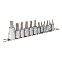 Sealey TRX-Star Socket Bit Set 12pc 1/4andquot, 3/8andquot and 1/2andquotSq Drive