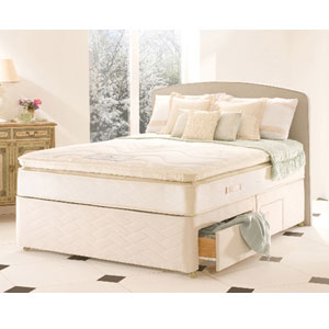 Sealy , Silver Romance, 4FT Sml Double Divan Bed