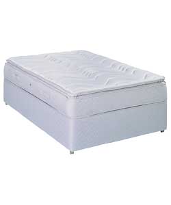 sealy Aveley Silver Pillowtop Superking Divan - Non Storage