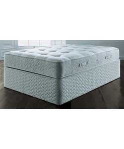 sealy Aveley Silver Tufted Double Divan - Non Storage