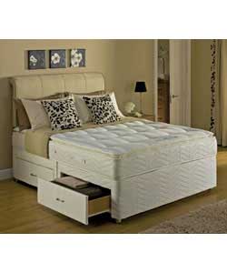 sealy Double 2-Drawer Divan with Pillow Top Memory Mattress
