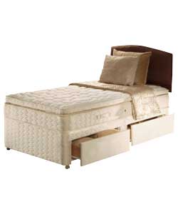 Sealy Gold Harlow Euro Top Single Divan Bed - 2