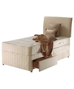 SEALY Gold Kestrel Tufted Single Divan 2 Drawers