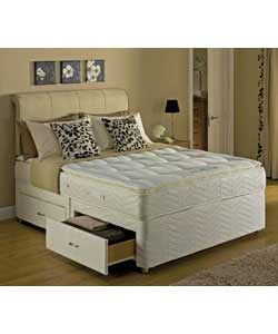 sealy King Size 4-Drawer Divan - Pillow Top Memory Mattress