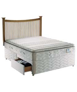 sealy Posturepedic Gold Pillowtop Double Divan - 2 Drawer