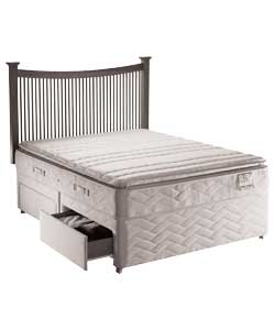 sealy Posturepedic Gold Pillowtop Double Divan - 4 Drawer